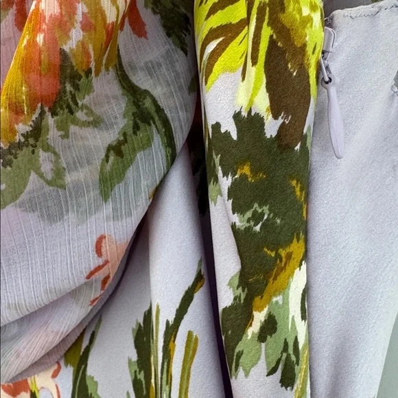 CINQ A SEPT Raya Faded Chrysanthemum Sleeveless Cowl Midi Dress Lilac NWT Size 6 - Picture 8 of 10